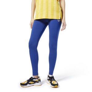 Reebok Classic Leggings Damen - Blau - DE 945-EYL